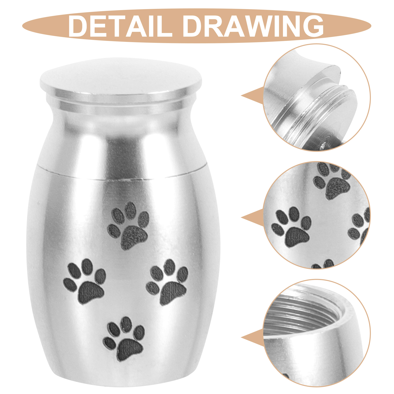 Pet Urn Dog Urns For Ashes Dogs Medium Animals Metal Cat Cremation Burial Alloy Adult