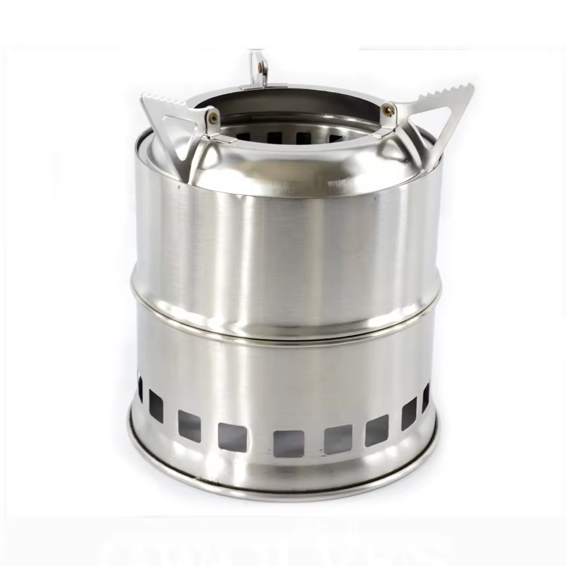 outdoor portable stainless steel camping wood stove burner