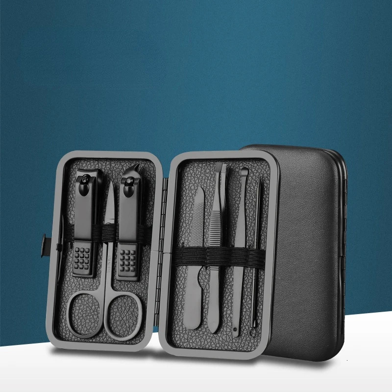 7/10/12/16 pcs Manicure Cutters Nail Clipper Set Household Stainless Steel Ear Spoon Nail Clippers Pedicure Nail Scissors Tool 241225