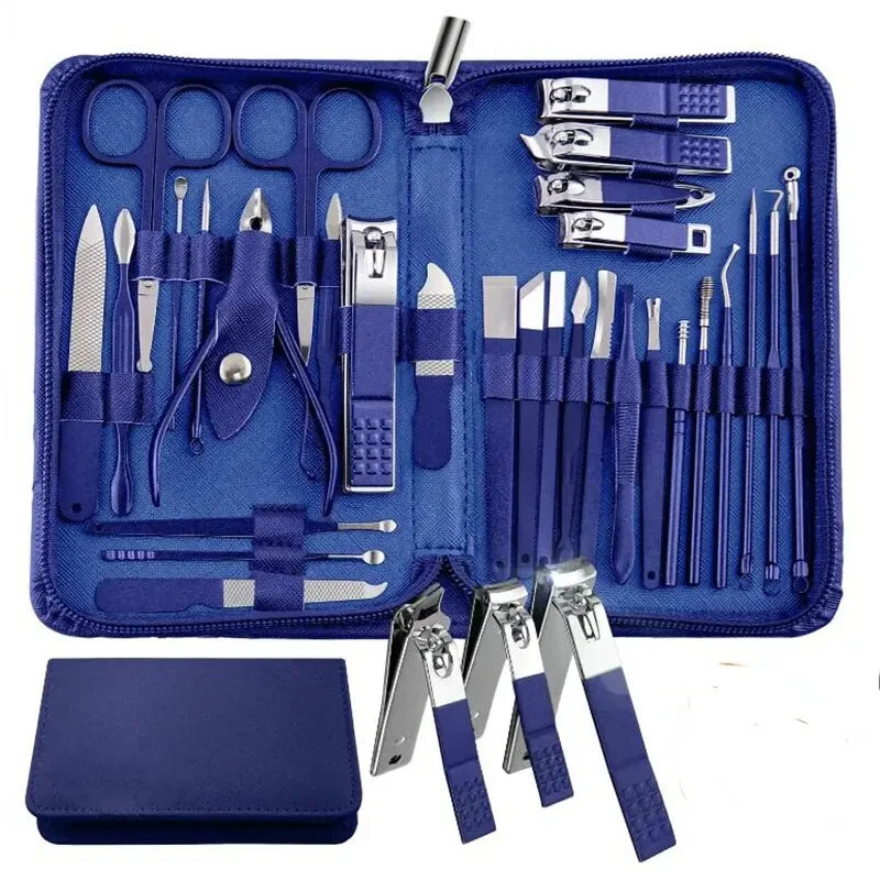 Manicure Cutters 30 PCs Nail Clipper Set Household Stainless Steel Manicure Kit Nail Clippers Pedicure Nail Scissors Tool 241225