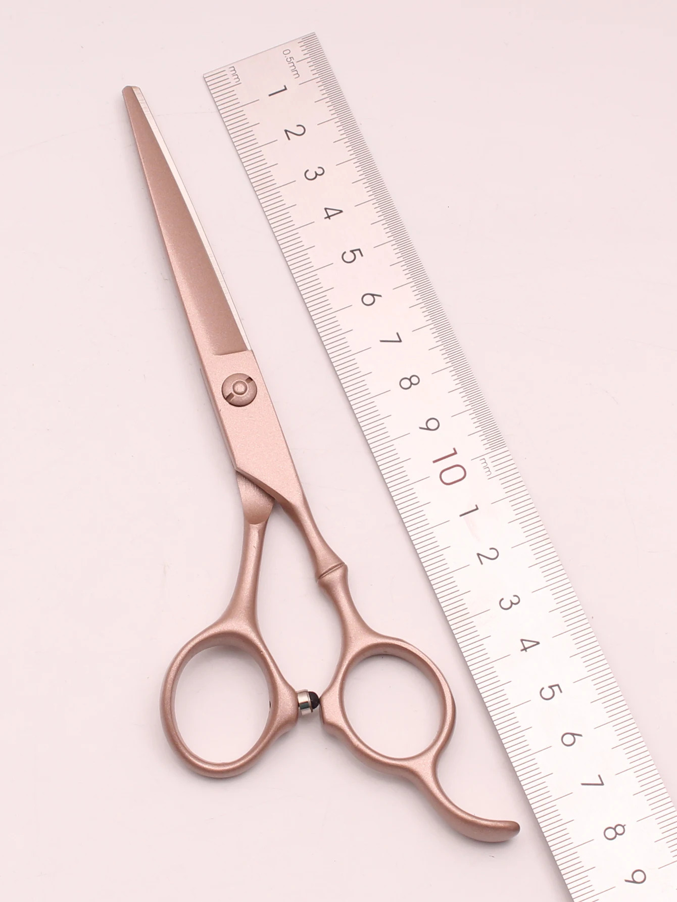 6 Hair Scissors Professional Bamboo-Shaped Handle Hairdressing Hairdresser Scissors Cutting Japan 440C Shears Rose Gold C9030 241225