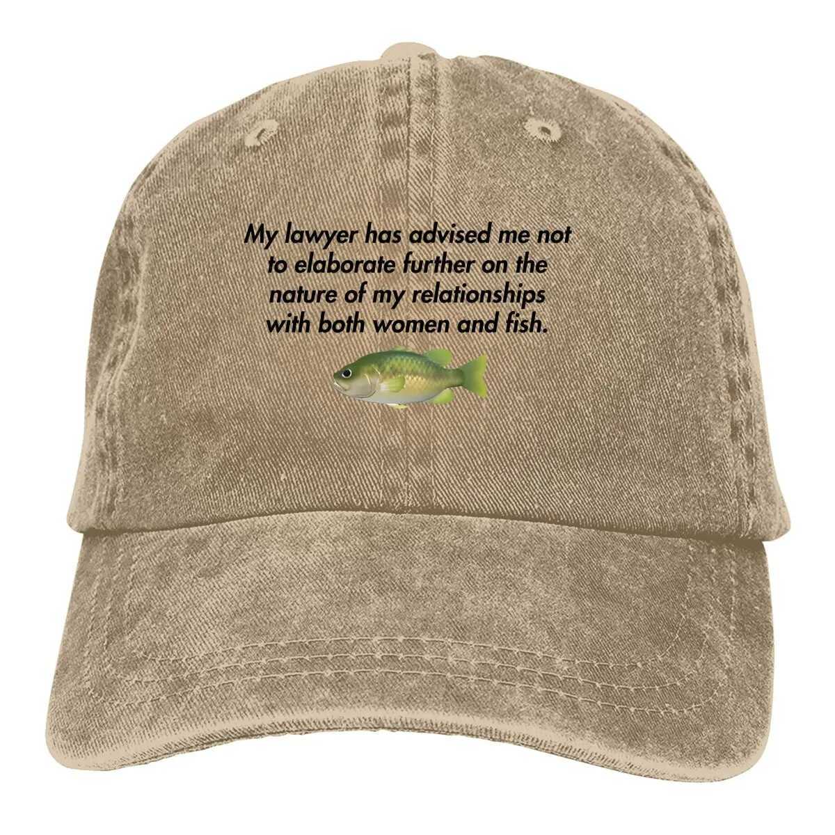 My lawyer advised me not to wear hats sun hats hip-hop hats fun fish cowboy hats or footcaps in summer W241225