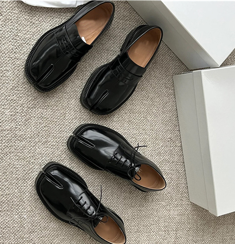 Gothic Classic Unisex Casual Shoes Gender Neutral Men Women Split Toe Flat Shoes Designer Man Business Wedding Party Lace UP Dress Shoes