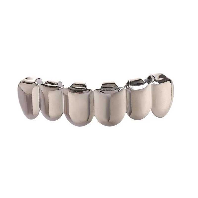 Classic Fashion 6/6 Teeth HipHop Denture Set Decor Braces Dental Grills for Men Teeth Grillz Bo Jewelry Dental GrillsXJ241225