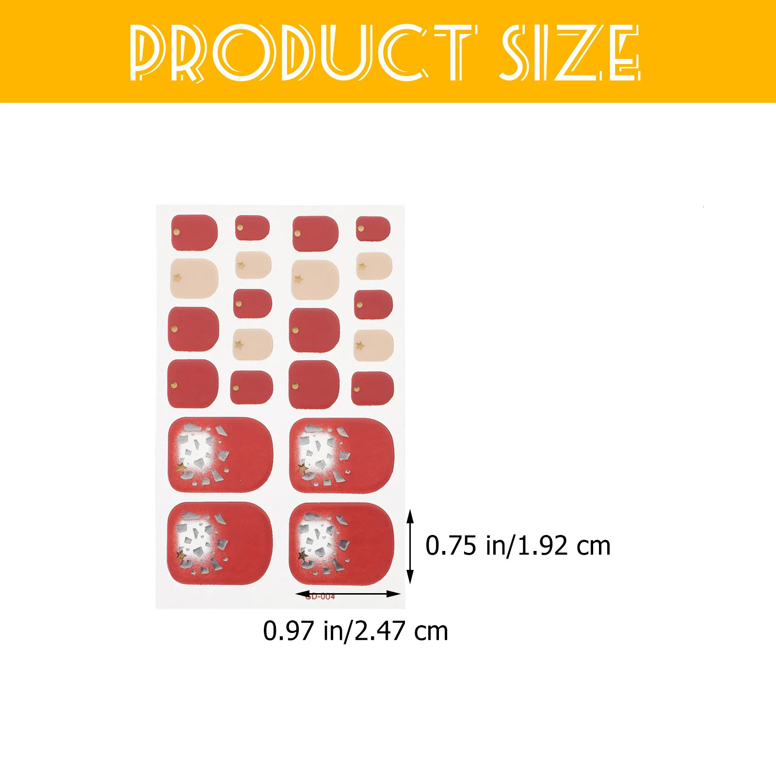 12 Pcs Pedicure Films Nail Supplies Decals Fingernails Tips Toenails Sticker Stickers Women Summer 241225