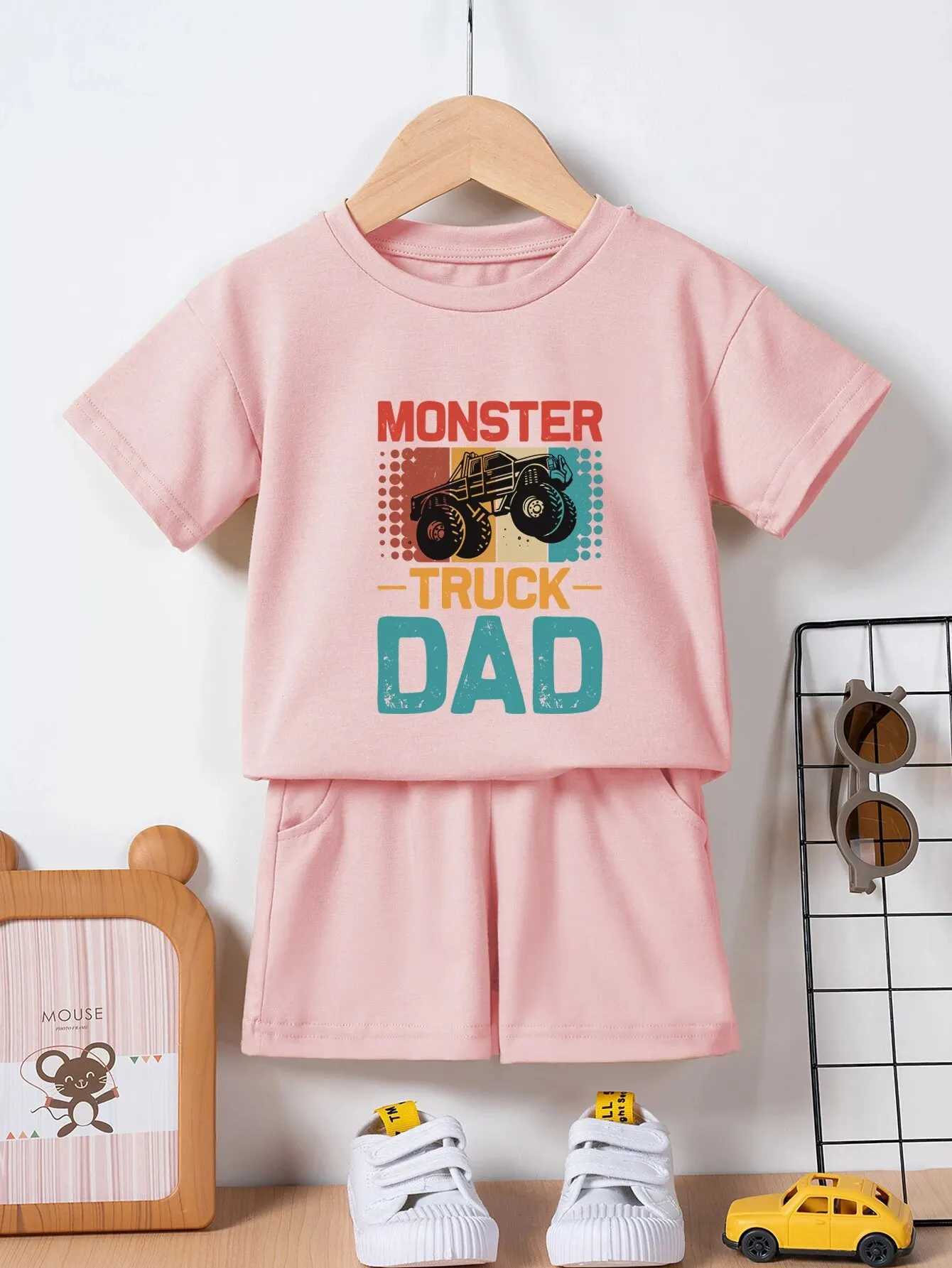 Clothing Sets 2PCS Summer Kids Clothes Sets 0-6Y Casual Short Sleeve Embroidery Tees+Shorts Suits Toddler Boys Girls Outfits SuitY241225ND1R