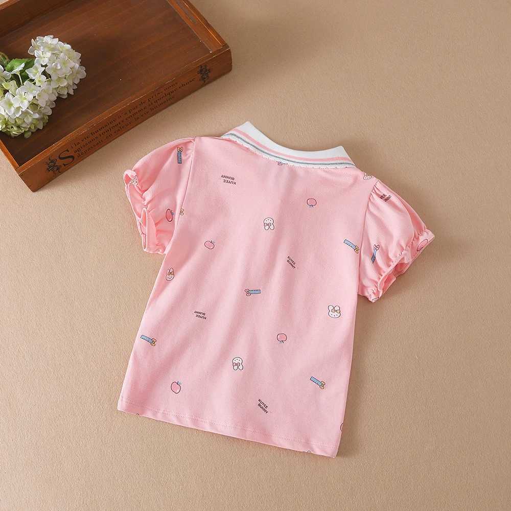 Baby Girls Summer Shirt 2024 New Kids Cotton Short Sleeved Clothes Kids Polo T-shirt Baby Turn-Down Collar ClothesXJ241225