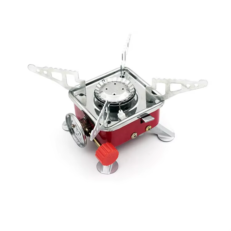 high quality square camping portable butane gas stove outdoor mini gas burner