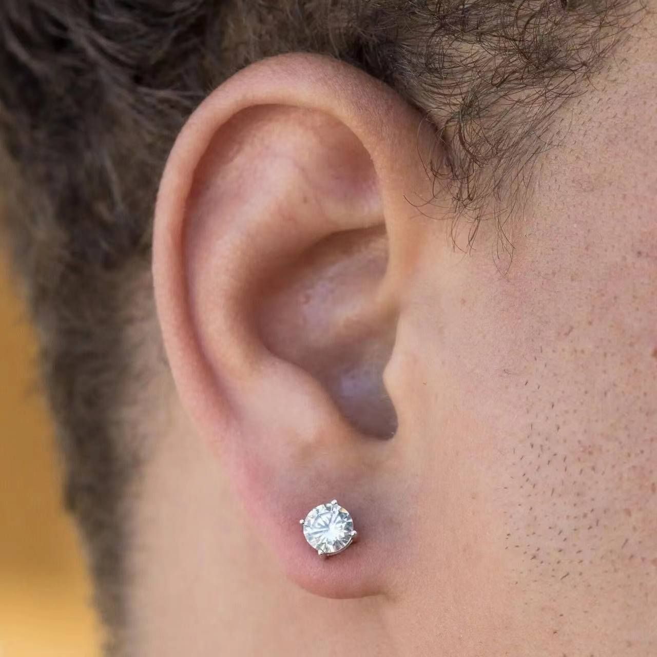 pass diamond tester VVS1 moissanite earrings designer for women men making of 925 sterling silver stud earrings screw back earring jewelry woman valen
