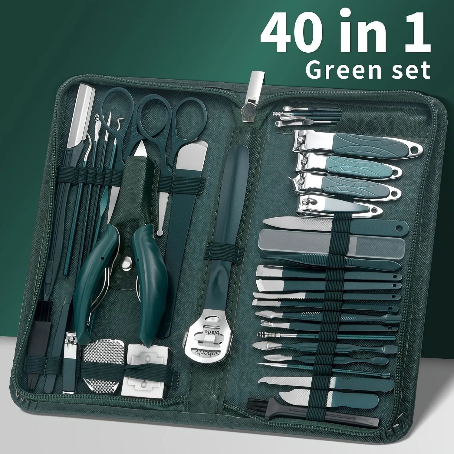 40 pcs Full Function Manicure Set Stainless SteelNail Clippers Pedicure Kit Toenail Clippers Kit 241225