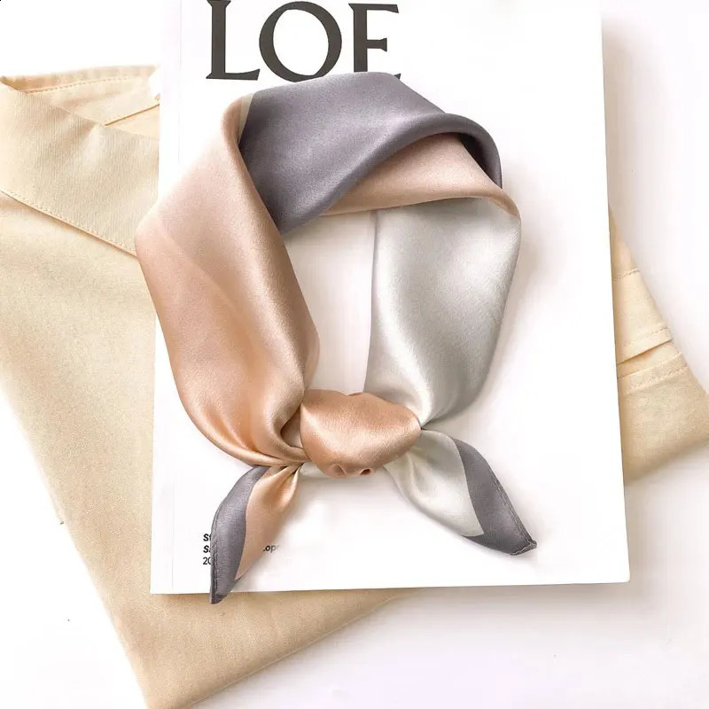 scarf 100% silk ribbon womens square scarf bag Kerchief mulberry tree spring fashion high-quality headband scarf shawl 241223