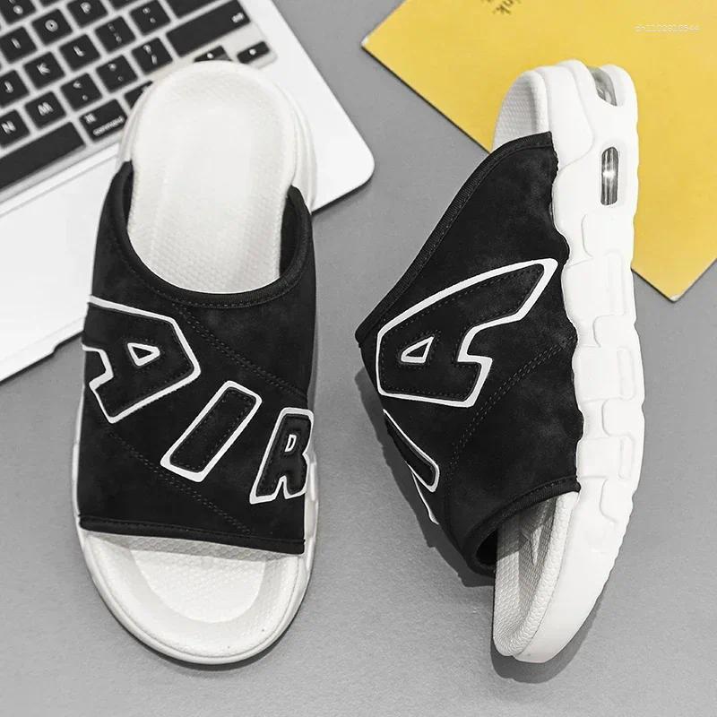 Slippers Slides Shoes For Men 2024 Original Brands Men's Comfortable Slipper Man Luxury Shiatsu Walk Around Home Male