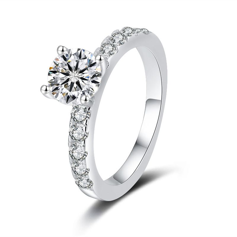 Designer Exclusive Set Dias VVS1 Pass Diameter Tester Moissanite Engagement Wedding Rings Jewelry Ladies Free shipping