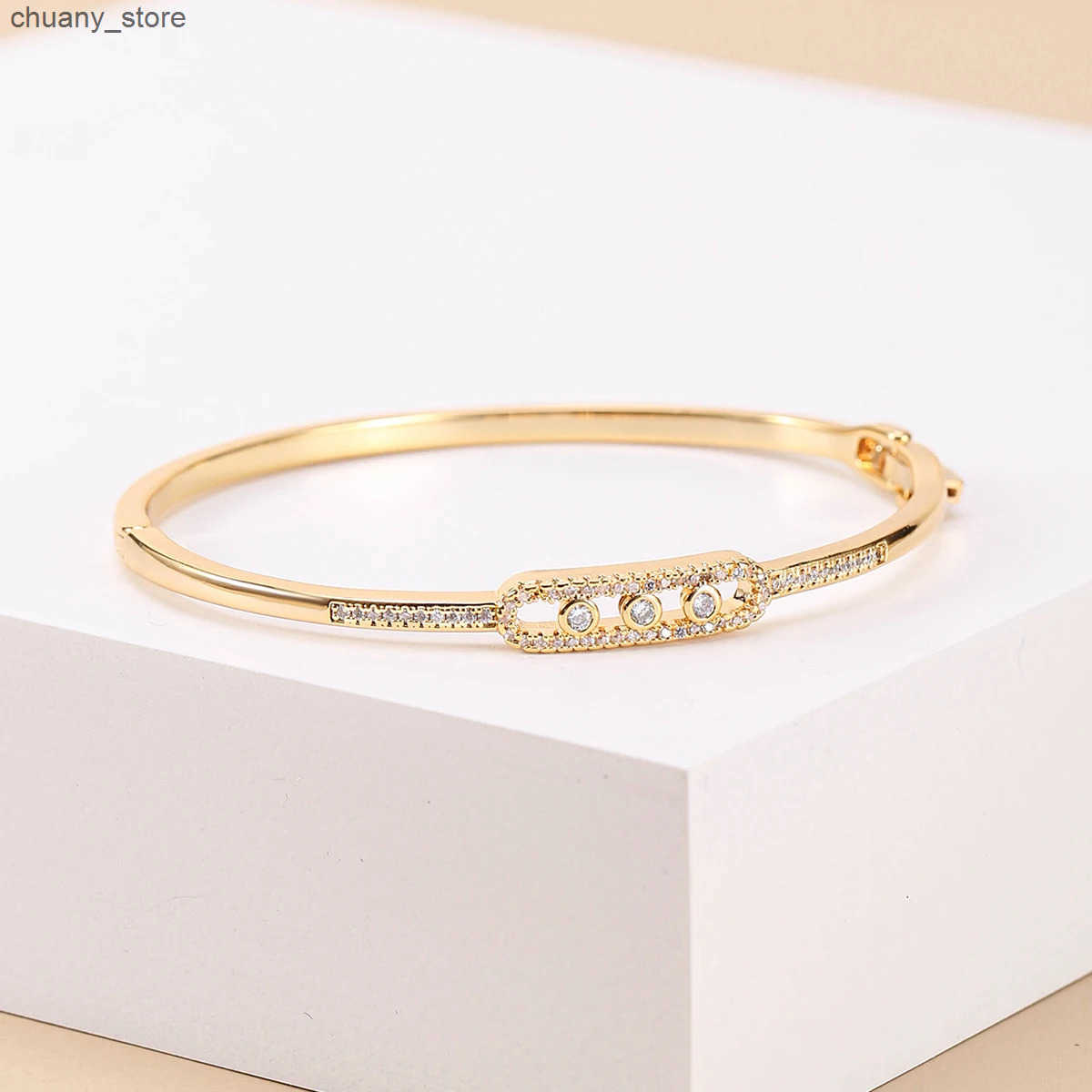 Chain Beaut Berry Luxurious 18k Gold Plated for Women and Men Style Copper Zircon Bangle 2-color for Wife and Friends Gifts L240910