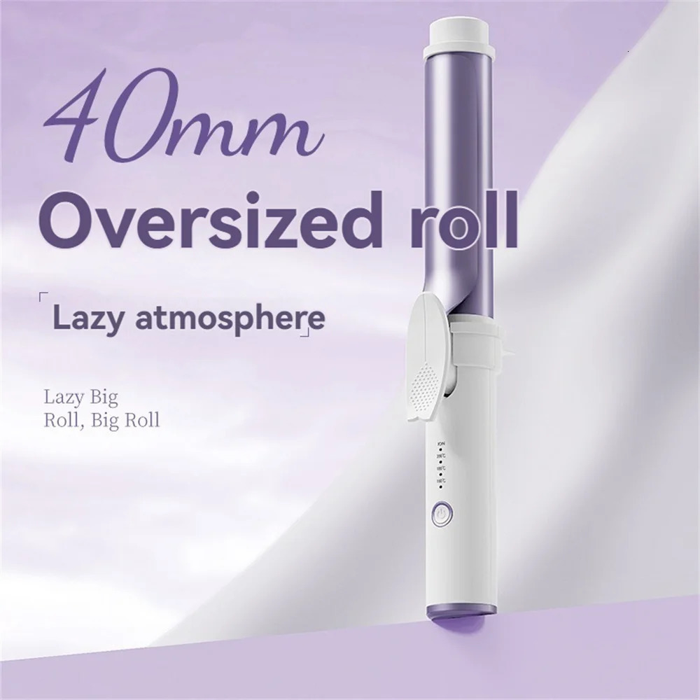 Single Tube Curling Iron 40mm Lazy Big Roll Without Damaging Hair Big Wave Curling Iron Negative Ion Curling Iron 241225
