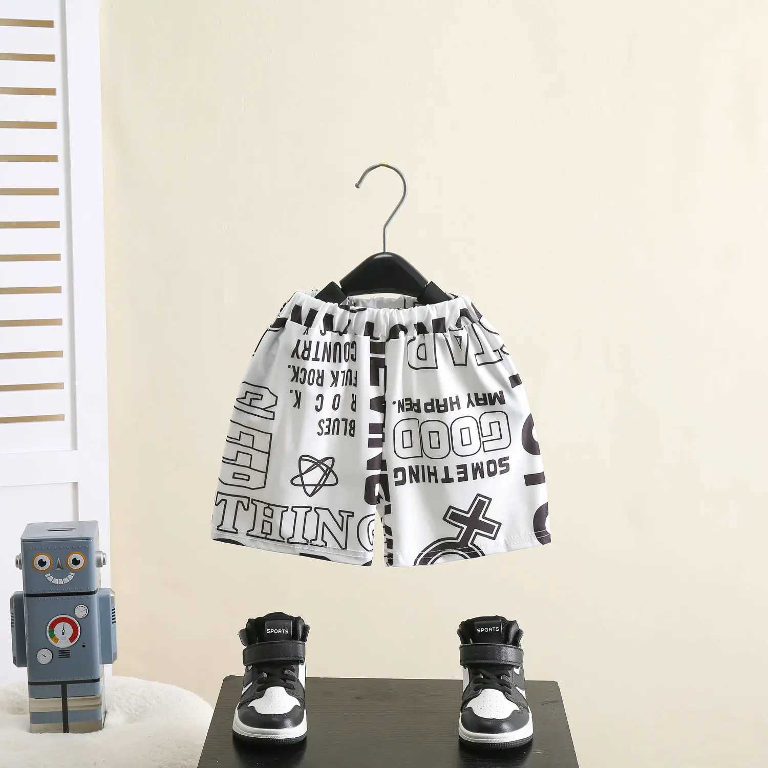 Clothing Sets Summer Kid Boy Clothes Set Letter Printed T-shirts and Shorts 2pcs Suit Children Girls Short Sleeve Top Bottom Outfits TracksuitY241225N
