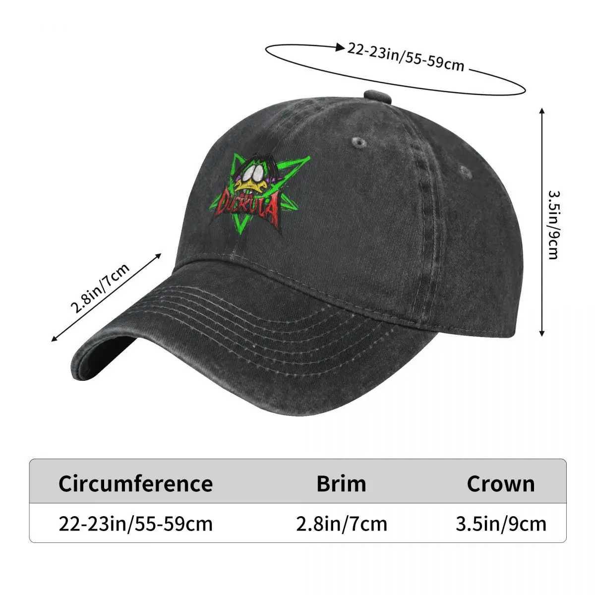 Count Duckula Cartoon Multi Color Hat Peaked Womens Hat Music Retro Personalized Visual Protective Hat W241225