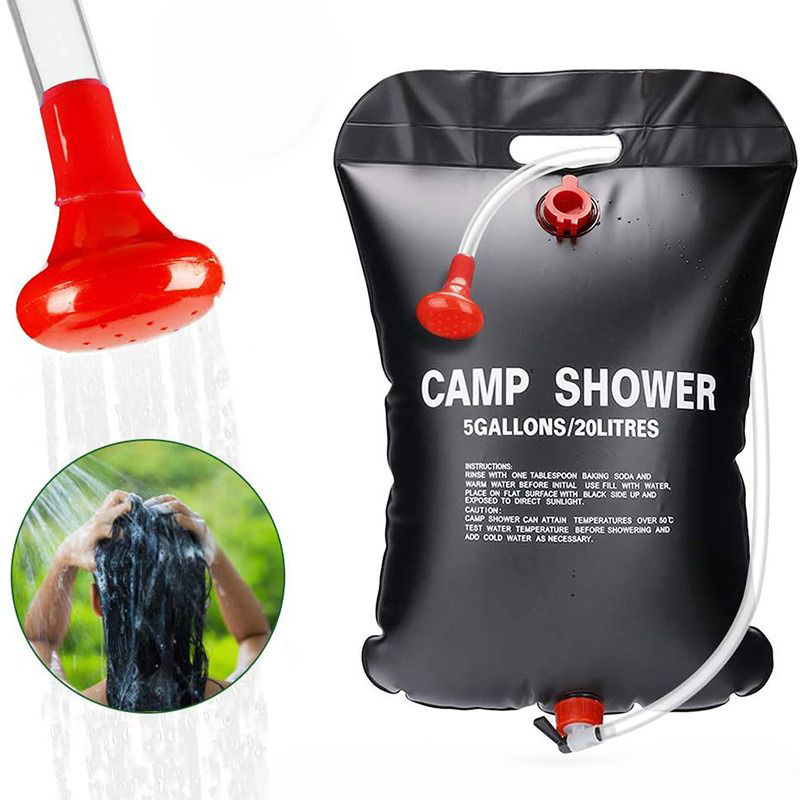 20L portable beach camping shower bag traveling PVC camping solar shower for outdoor