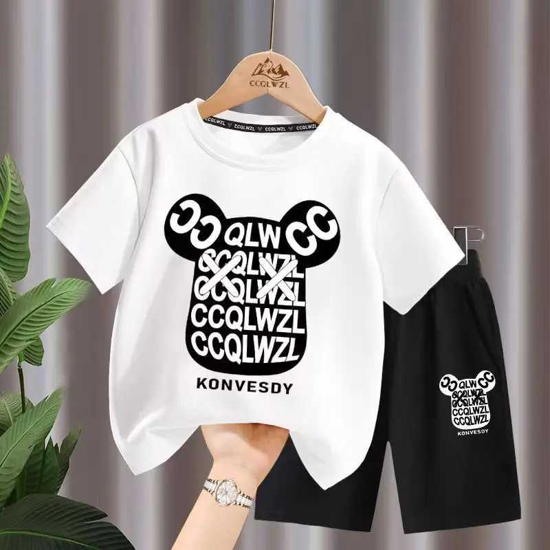 Clothing Sets Summer Baby Girls Clothes Set Kid Boy Cartoon Printed T-Shirts And Shorts 2pcs Suit Children Short Sleeve Top Bottom TracksuitsY241225YT