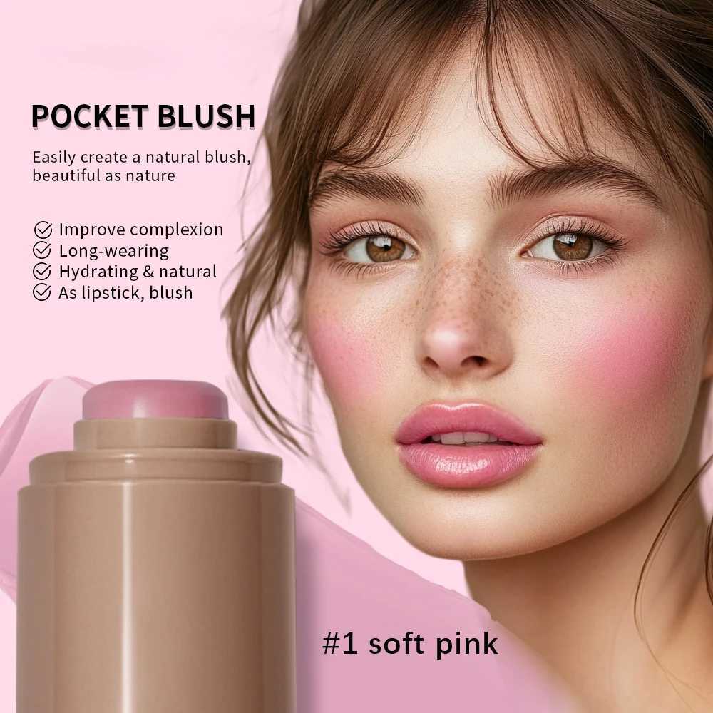 3-in-1 B Cheek Lip Tinted Moistured B Stick Waterproof Easy Color Rouge Silky Smooth Ber Cream Contour MakeupXJ241225