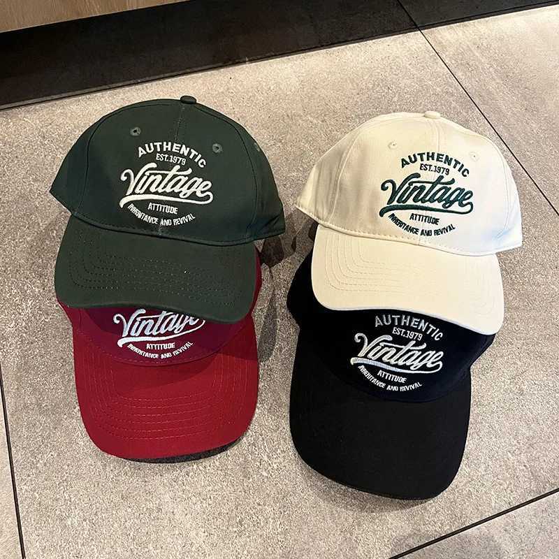 Retro letter baseball cap womens fashionable embroidery summer outdoor golf sun hat ponytail buckle foot cap W241225