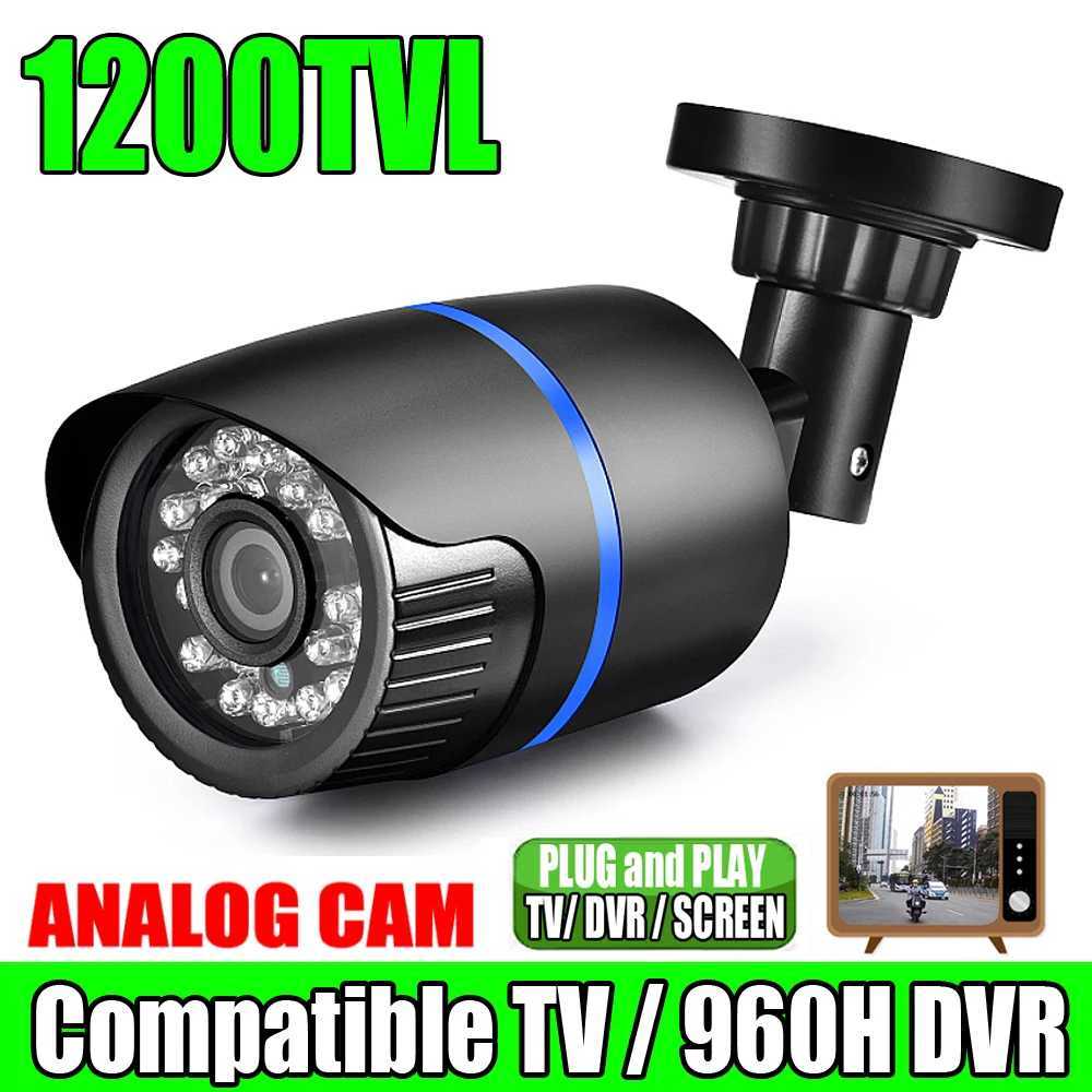 Real 1200TVL Security Surveillance Analog Hd Mini Cctv Camera Cpatible Tv In/outdoor Waterproof Ip66 Infrared Color For He Z241225