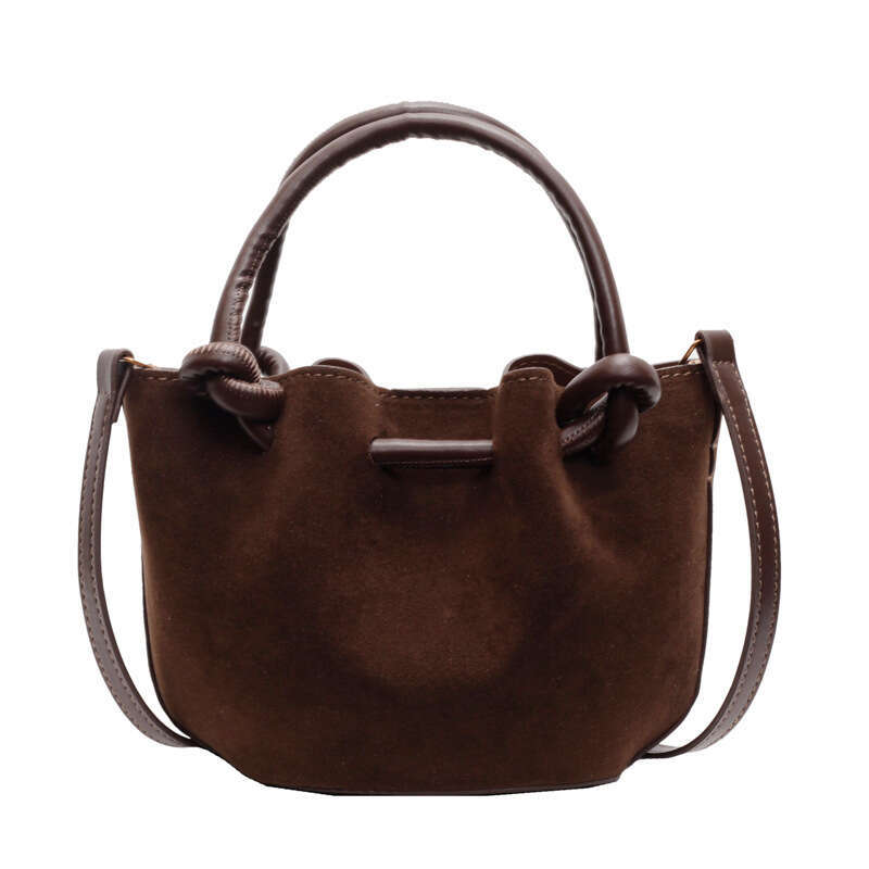 Women's Bags Handbag Retro Leather Ruffled Handbag Fashion With Removable Strap High-Grade Single Shoulder Bag