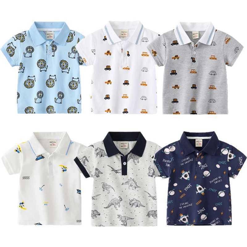 Summer Short Sleeve Polos Baby Boy Cotton Tee Boys Shirts Toddler Kids 1 to 2 3 4 5 6 7 Years POLO Shirts Childrens Tops OutfitXJ241225