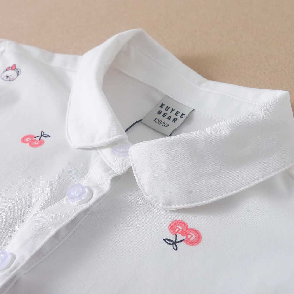 Girls Polo Shirt 2024 New High-quali Kids Top Turn-down Collar Short Sleeves Cotton Shirts Children Summer Clothes 5-12TXJ241225