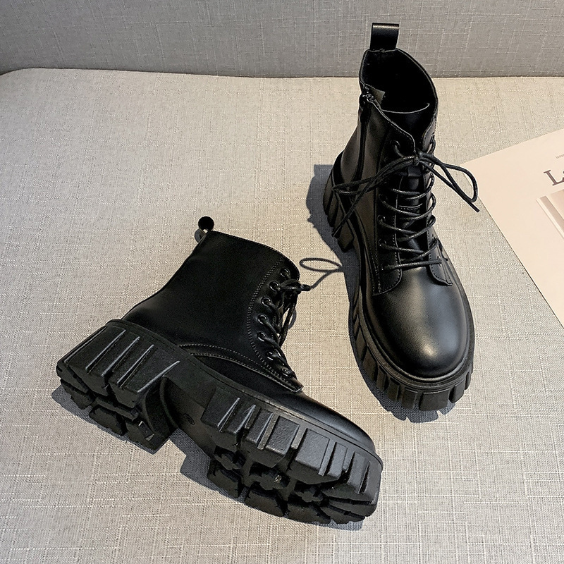 Lace Ddmywed Thick Up Martin Women Autumn And Winter Version Leather Faced Boots Comfortable Soft Soled S Midsole Chinese Brand Shoes F Ddmysaturn