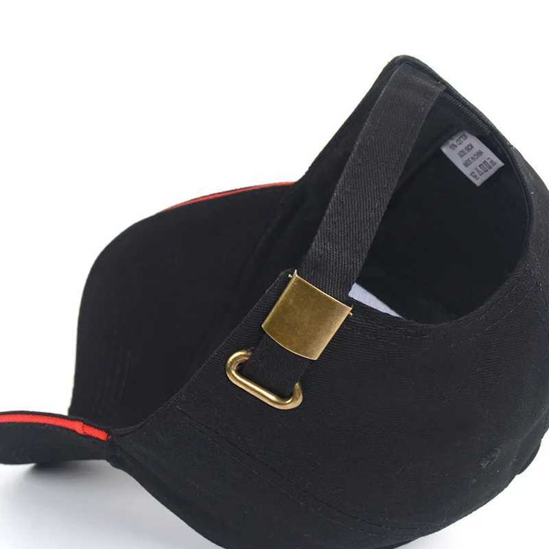 Neutral cotton baseball cap with embroidered red five dot star adjustable 6-panel snap on glasses with rain cap W241225