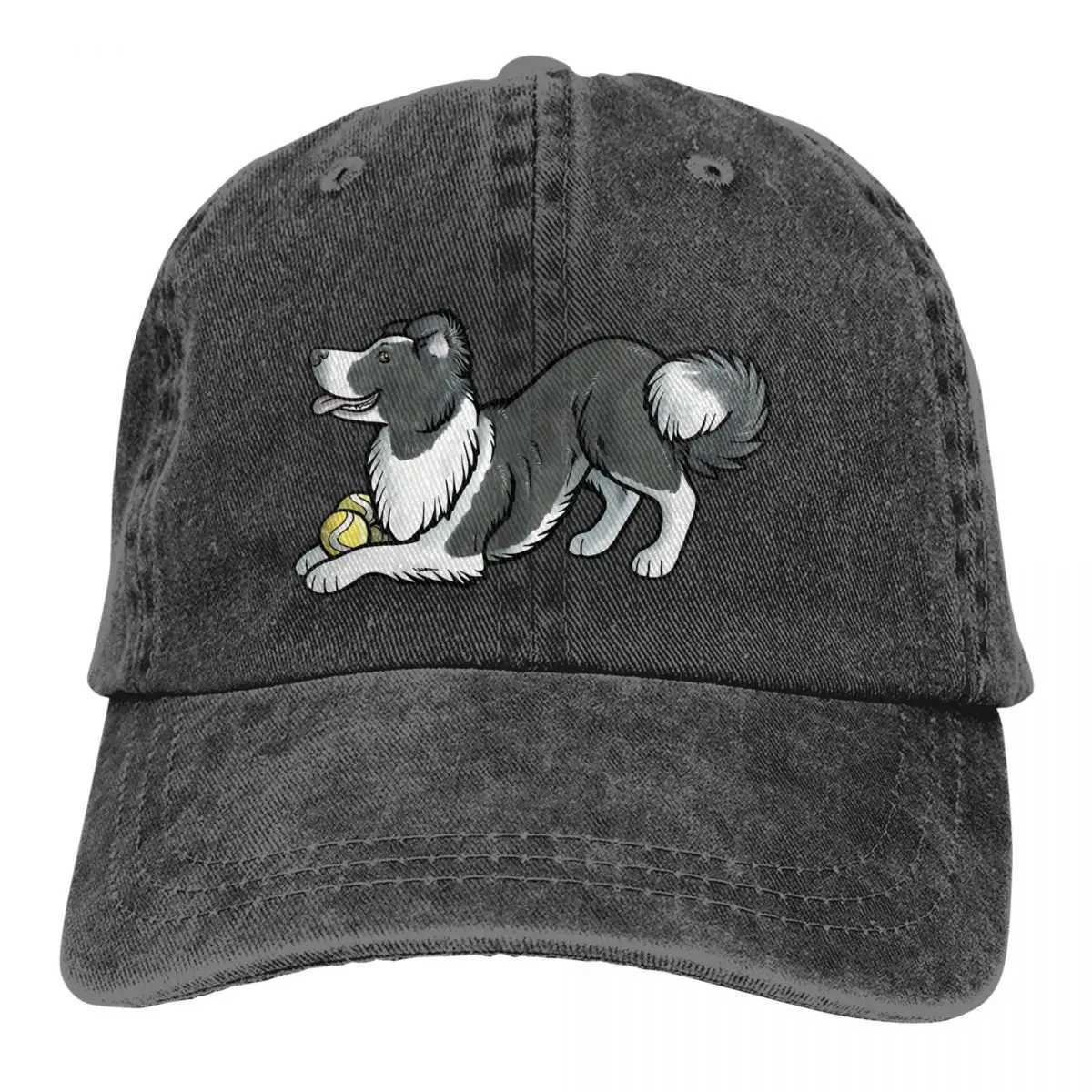 Solid color dad hat border ball womens hat sun shading hat baseball hat sheepdog leather hat W241225