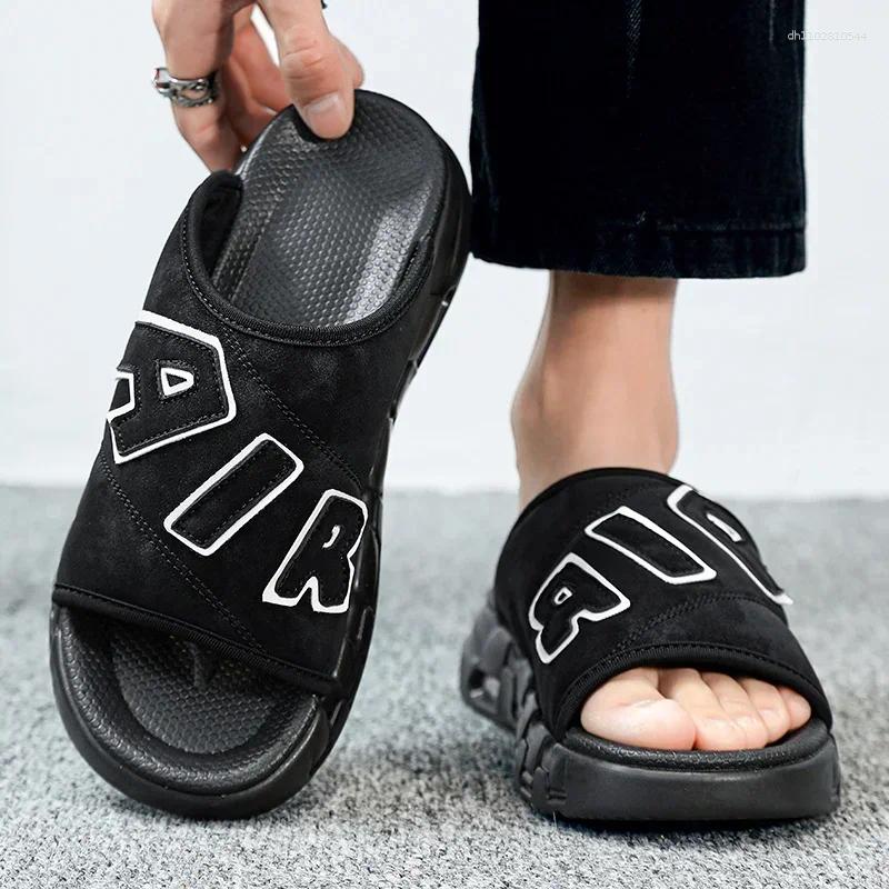 Slippers Slides Shoes For Men 2024 Original Brands Men's Comfortable Slipper Man Luxury Shiatsu Walk Around Home Male