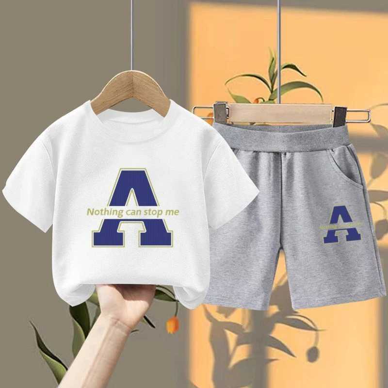 Clothing Sets Summer Baby Girls Clothes Set Children Boy Casual Short Sleeve Letter Print Tshirts Shorts 2pc Kid Top Botton Outfits TracksuitsY2412253