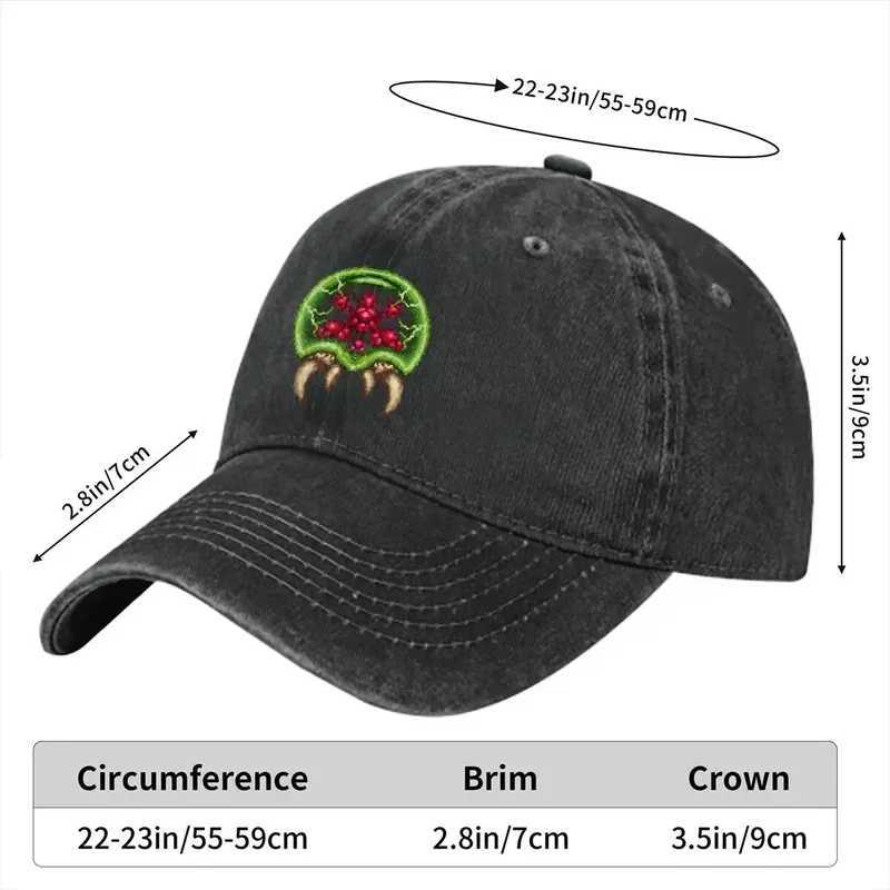 Y2K Giant Baseball Hat Peaked Hat Super Metroid Gaming Mens Sunshade Hat W241225