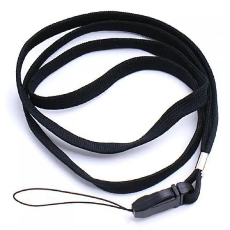 Factory Customization 16 Inch Lanyard Neck Strap/Cord Phone Charm Strap for Mp3 MP4 Cell Phone Camera USB Flash Drive ID Card--Black Accessories