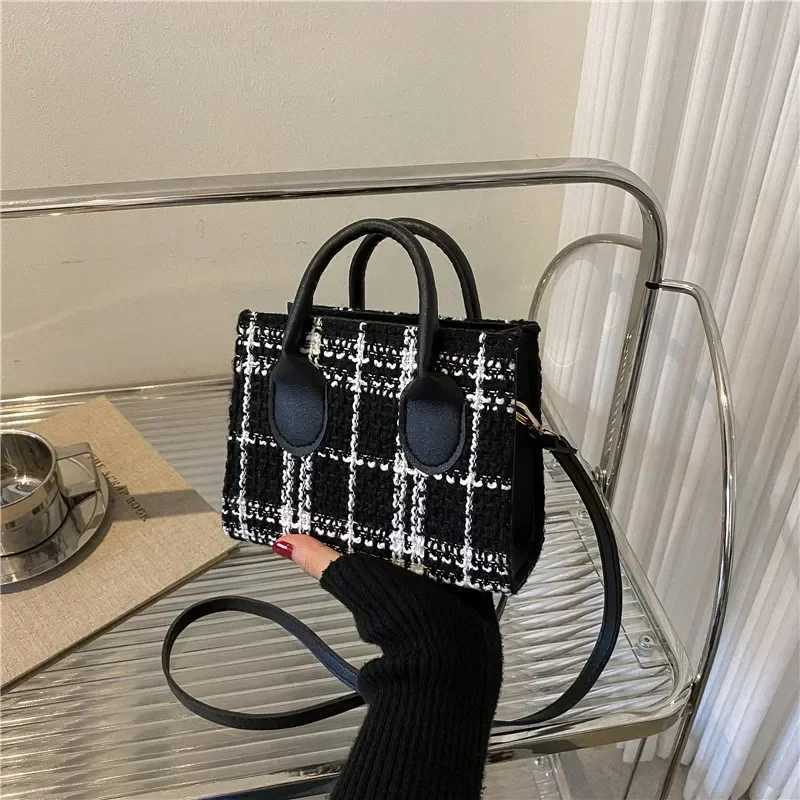 Women Mini Handbag Ladies Pouch Fi Check Pattern Shoulder Bag Crossbody Messanger Bag Lightweight Simple Elegant Tote BagXJ241225