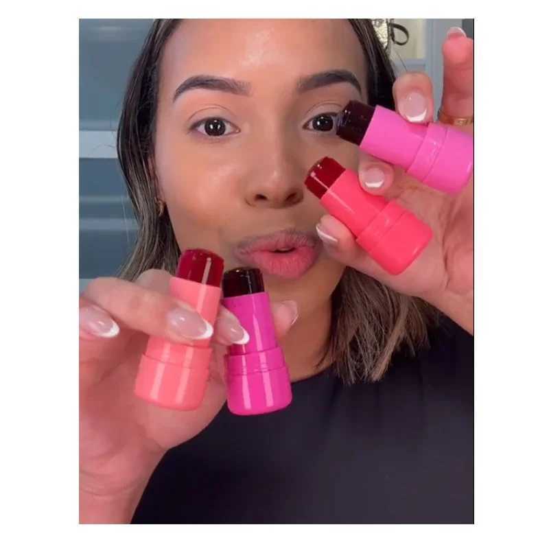 Top Selling Jelly Powder Ber Suit Four Pieces Of Lip And Cheek Dual-use Transparent Lip Dye Rouge Cream Powder Ber StickXJ241225