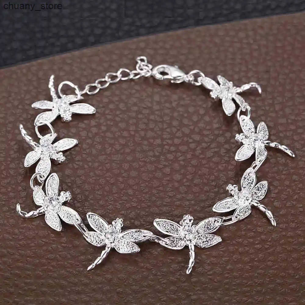 Chain 925 Sterling Silver Rose Flowe Nice Snake Chain High Quality For Women Men Fashion Jewelry Wedding Engagement Party L240910