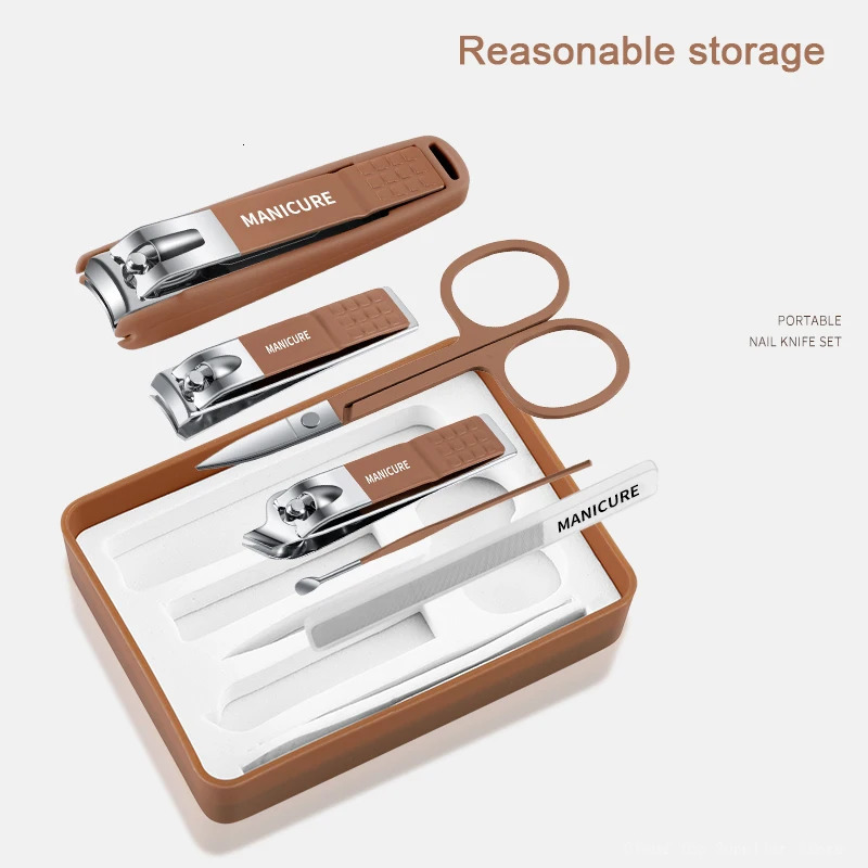 5/6 pcs Nail Clipper Set HighGrade Household Nail Clippers Men Women Universal Pedicure Tools Simple Portable EDC Nail Tools 241225