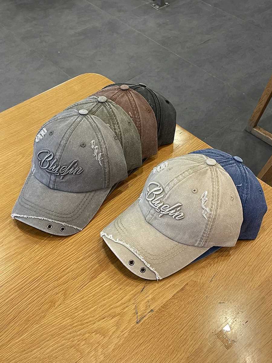 Spring new retro Tattered jeans baseball cap suitable for hip-hop street couples with toe caps W241225