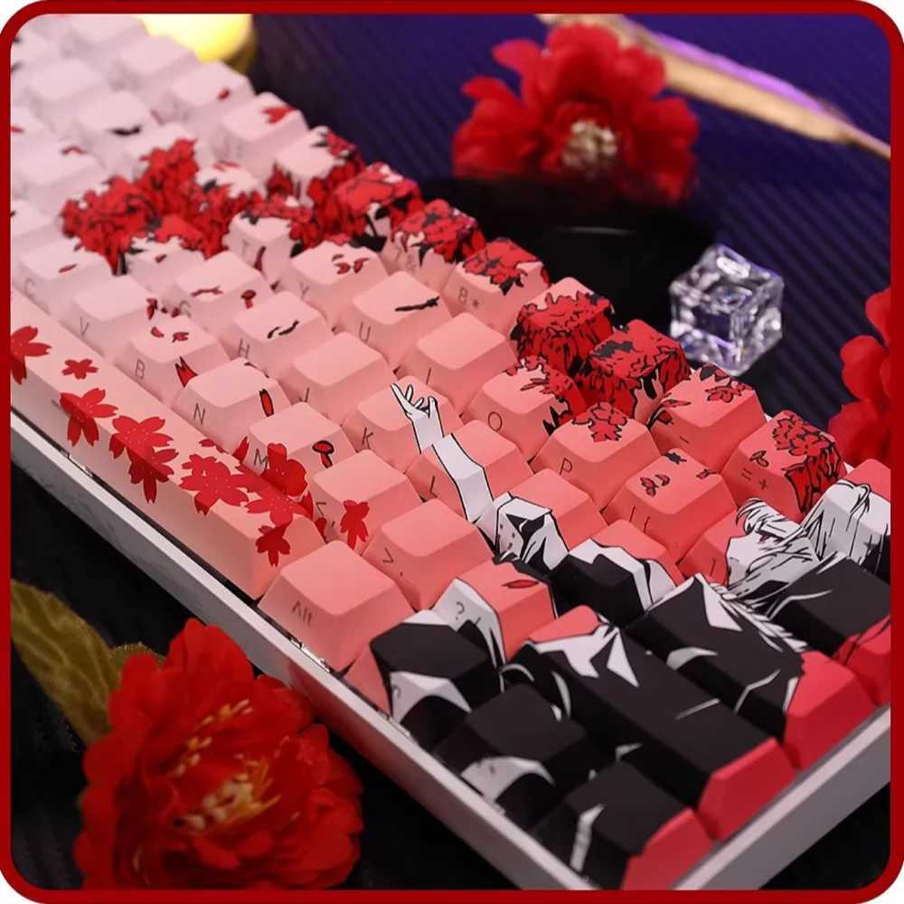 Machima Cherry Keycap Set PBT 135 Keys Side Engraved Translucent for MX Switch 60/84/90/104/108 Layout Mechanical KeyboardsXJ241225