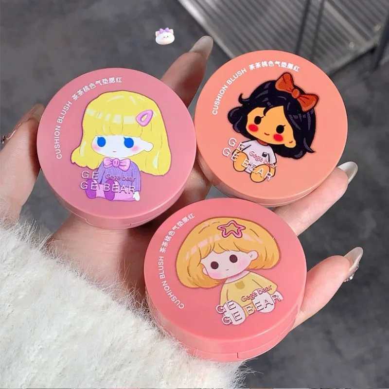 Girls Air Cushion B Cream Strawberry Pink Face Ber Natural Matte Cheek Tint Rouge Contour Mousse B with Sponge PuffXJ241225
