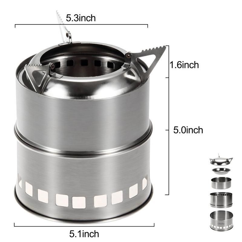 outdoor portable stainless steel camping wood stove burner