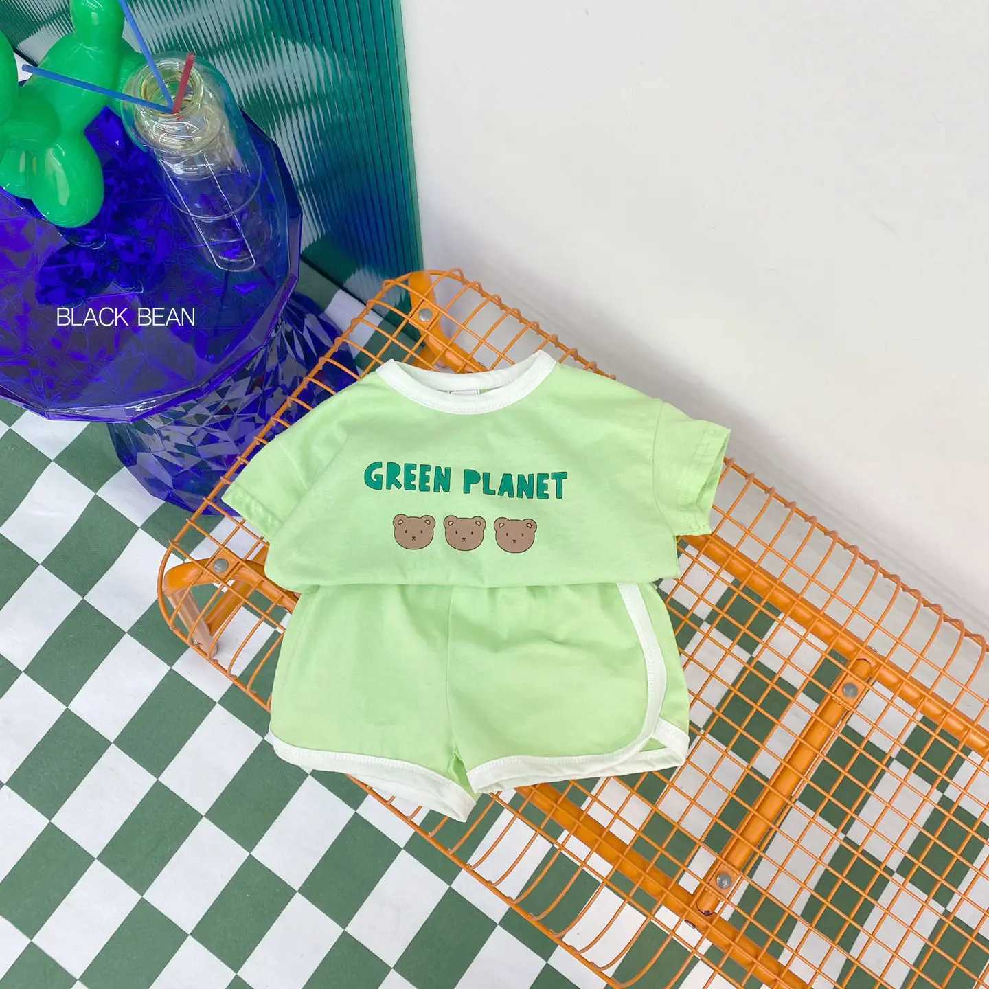 Clothing Sets Summer New Leisure Suit Baby Short-Sleeved Baby Men and Women Baby Home Wear Thin Section of the Toddler Summer Suit SetY2412253O6X