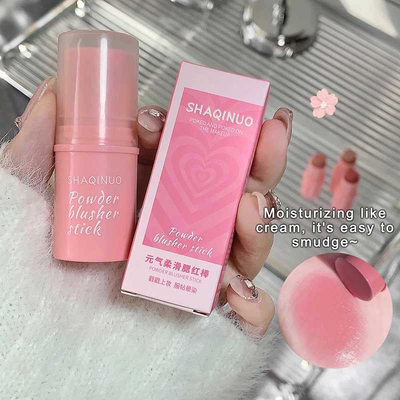 Monochrome Cute Ber Stick Cream Smooth Cheek Tint Nude B Natural Matte Pink Rose Face Rubor Rouge Korean Women MakeupXJ241225