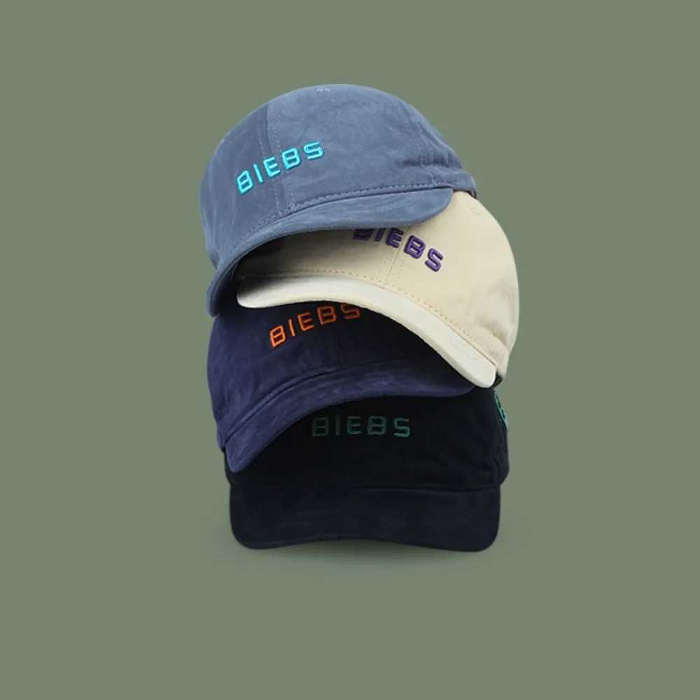 Korean Short Brim Cargo Hat Couple Baseball Hat Summer UV resistant Sunscreen Hat Breathable Casual Truck Hat Retro Peaked Hat W241225