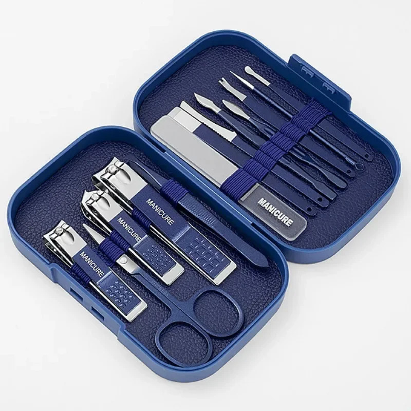 13 Pcs Multi-Functional Stainless Steel Nail Clippers Pedicure Nail Scissors Tool Set With Storage Box Manicure Cutter Kits 241225