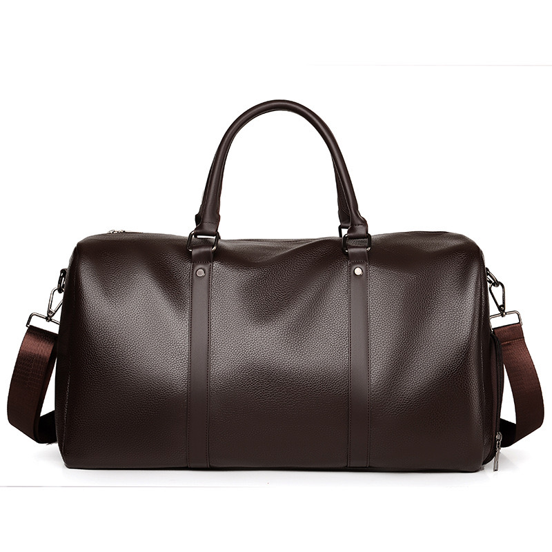 Vintage weekender travel Bags Crazy Horse Leather Mens Duffle Lightweight Crossbody Handbag 15 Inch Laptop Bag 240704