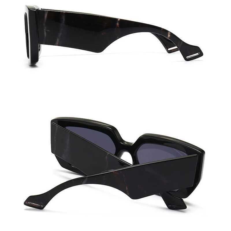 Retro Fashion Square Sunes Wen 2022 Mens Classic Luxury Brand Designer Trend Travel Sun Fem UV400 X241225